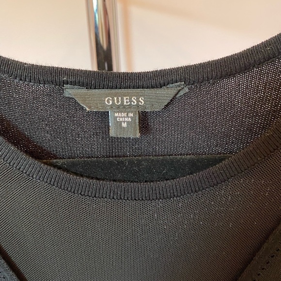 Guess Black Long Sleeve Form Fitting Mini Cocktail Dress Medium - Picture 6 of 13